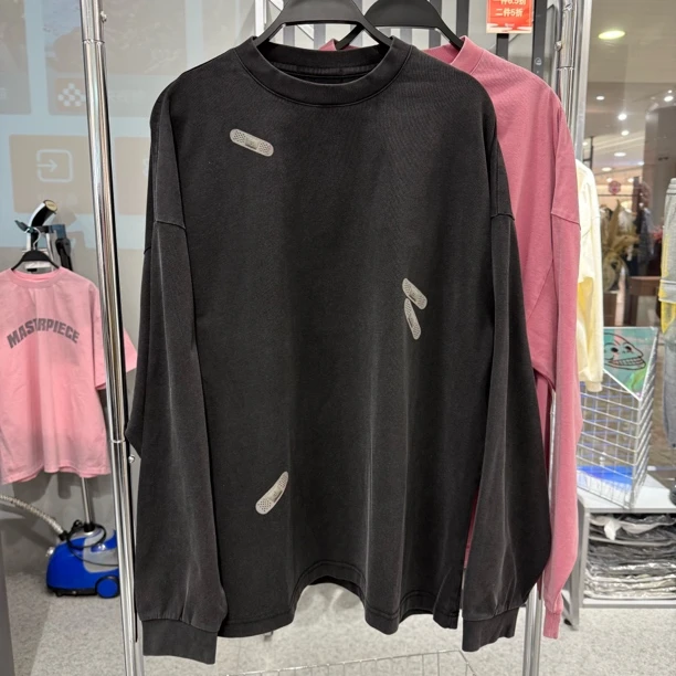 C513022无性别男女同款圆领宽松长袖T恤衫