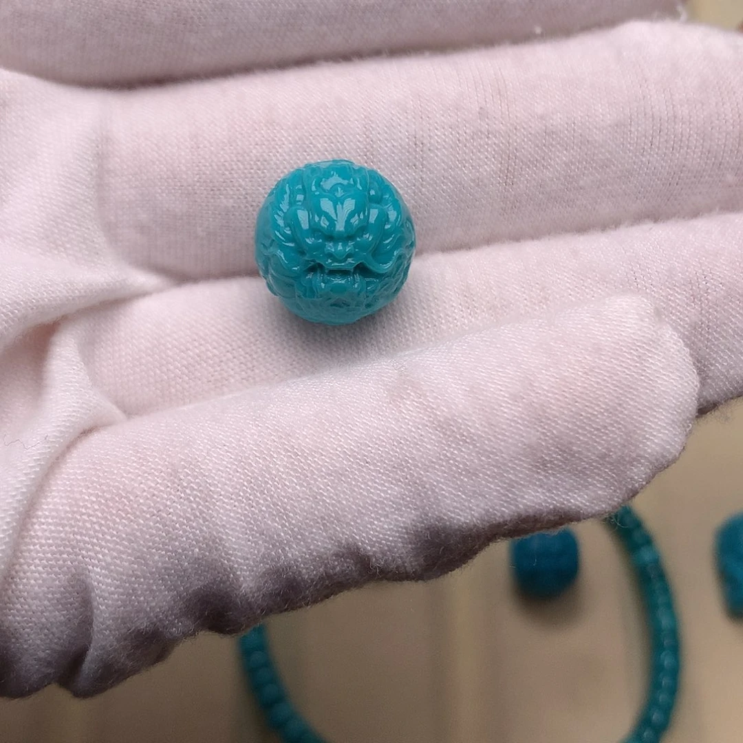 绿松石未镶嵌绿松石龙珠12.6