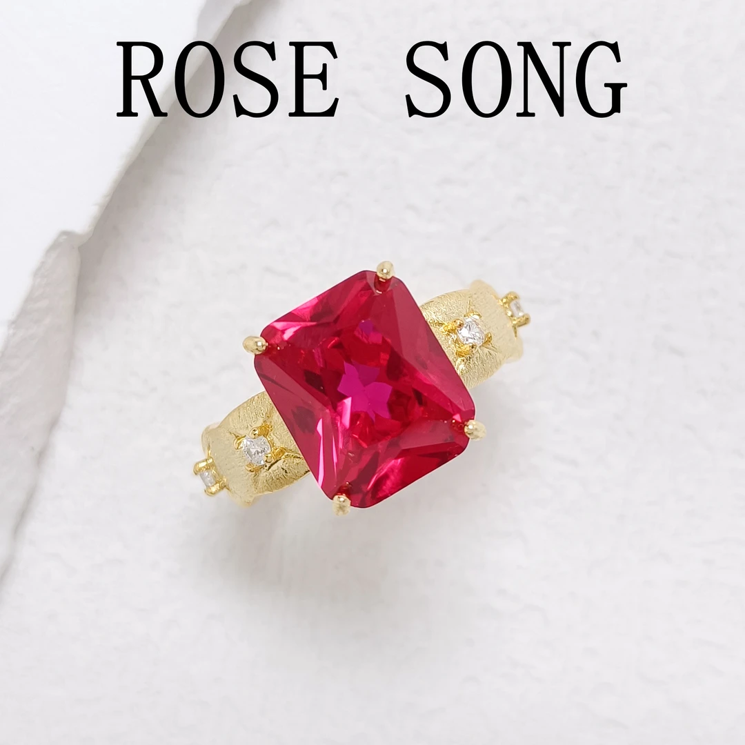 铜合金合成锆石戒指 WFXLM-002149【锦红大福】戒指气质简约精致