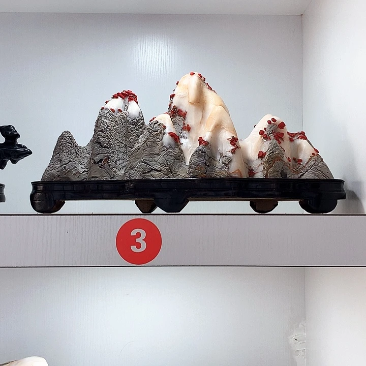 灵璧石摆件群山摆件