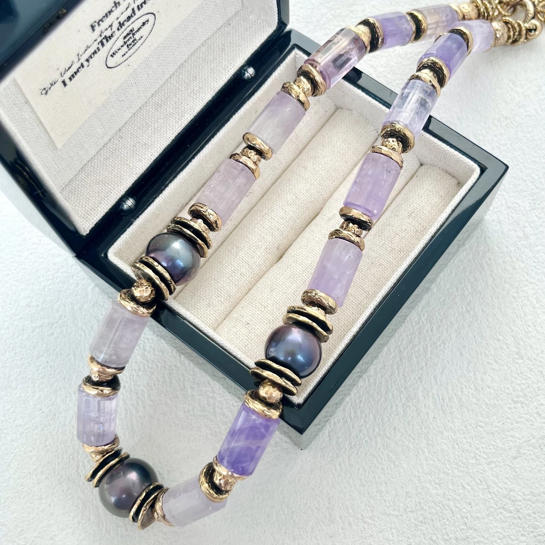 铜合金仿水晶项链 「Lily中古」AJ项链KY24