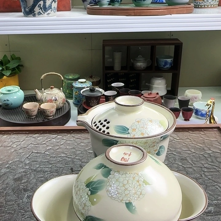 青花瓷器茶具茶叶罐旅行套装玻璃杯个人杯