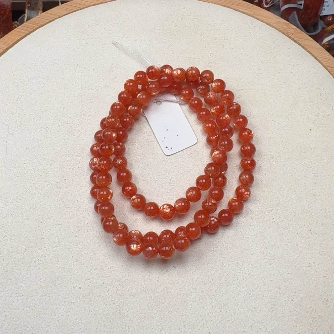 长石手链未镶嵌金太阳多圈精致百搭手链