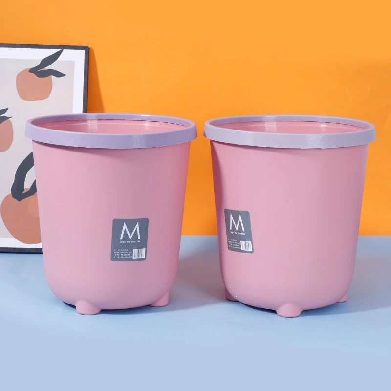 【2个装】家用客厅卫生间大号加厚压圈简约时尚垃圾桶