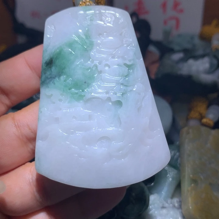 颈饰未镶嵌翡翠保真天然A货翡翠