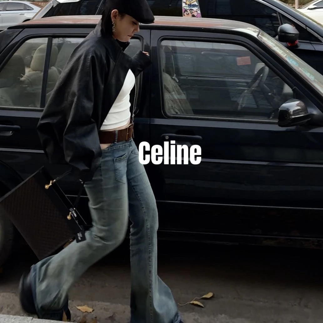 修复品619419/Celine /思琳黑花公文托特包