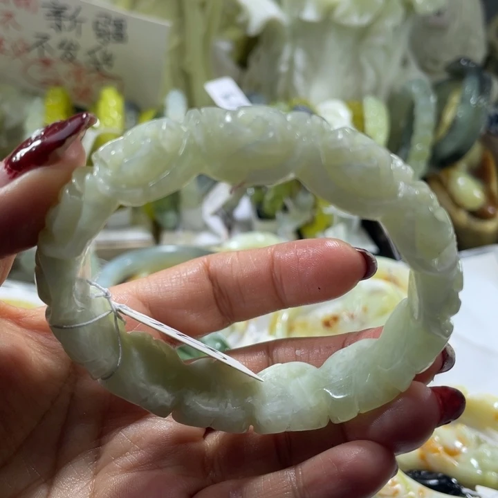 岫玉未镶嵌手镯手镯