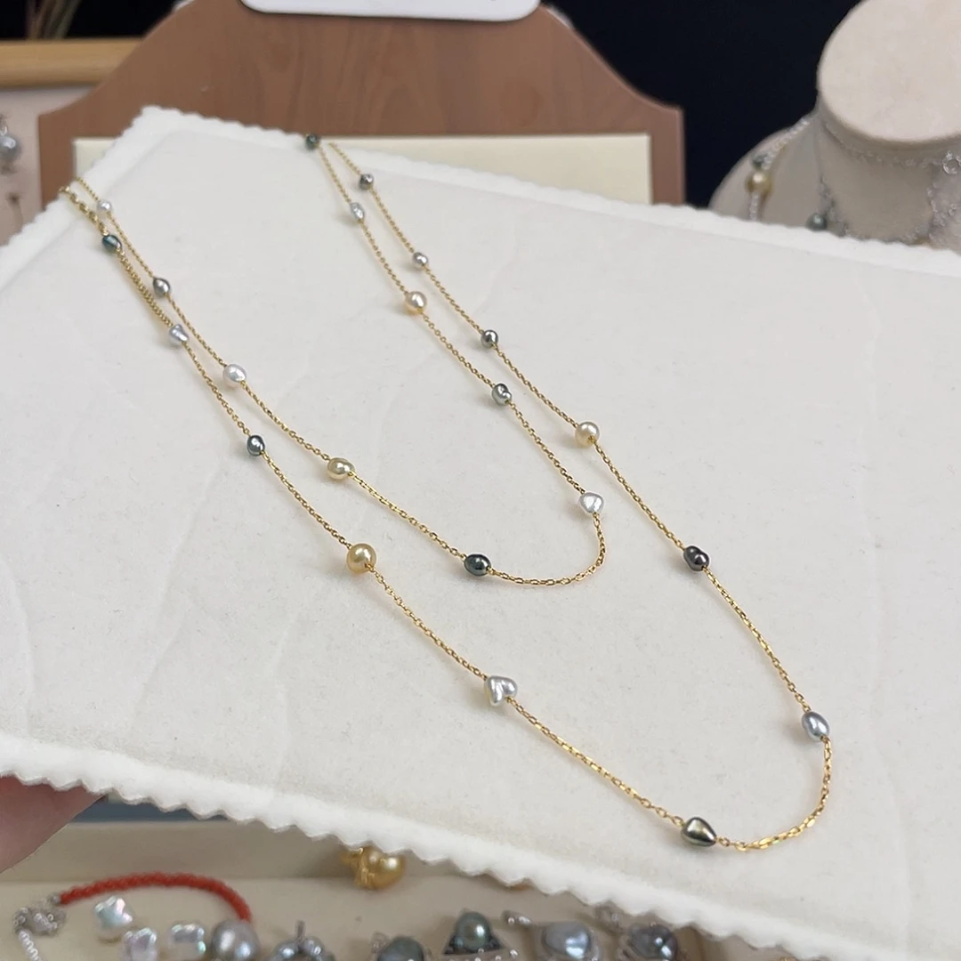 颈饰银S925镶嵌海水珍珠