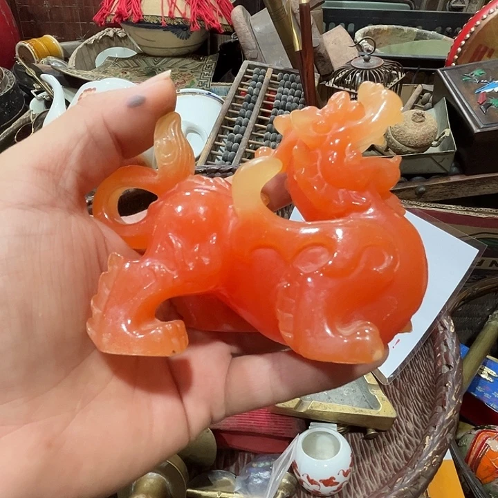小***笨瓷片摆件工艺品热卖中