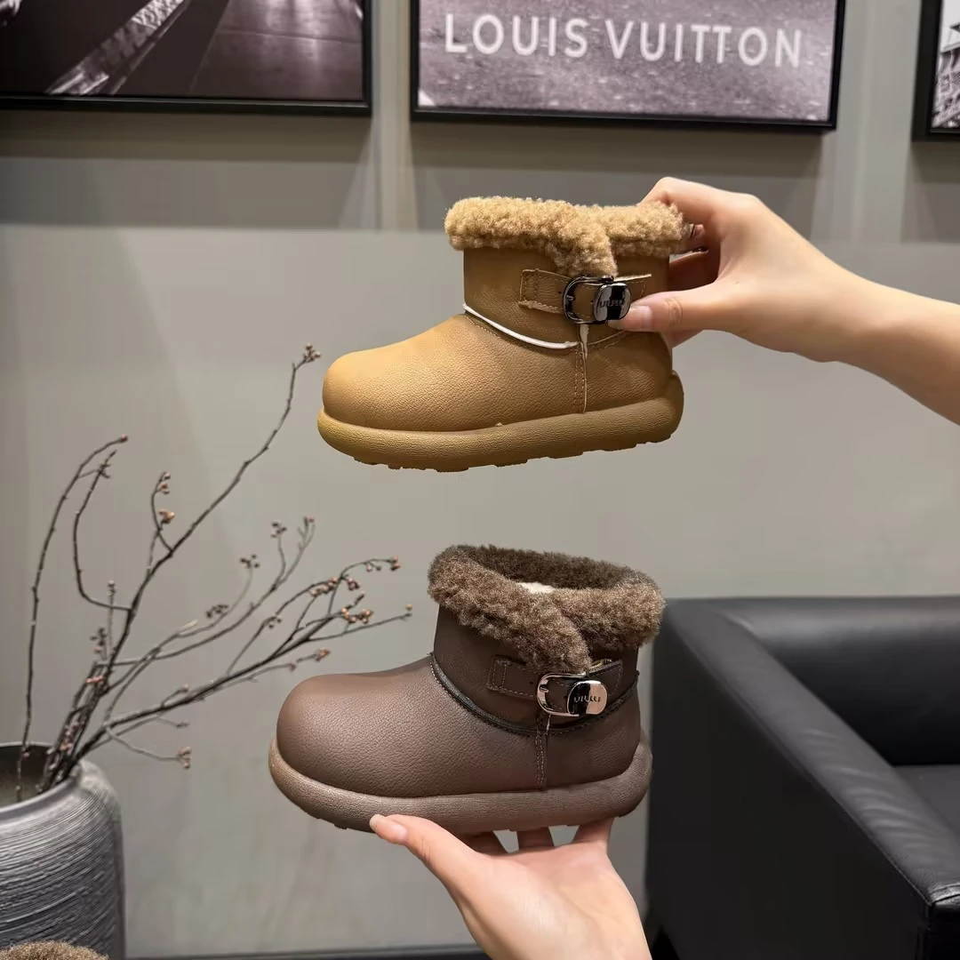 小大人/冬季/舒适百搭27-38一脚蹬百搭雪地靴9835