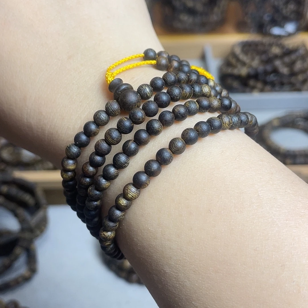 沉香碎屑沉香棋楠沉香老料多圈4mm沉水级花香蜜香