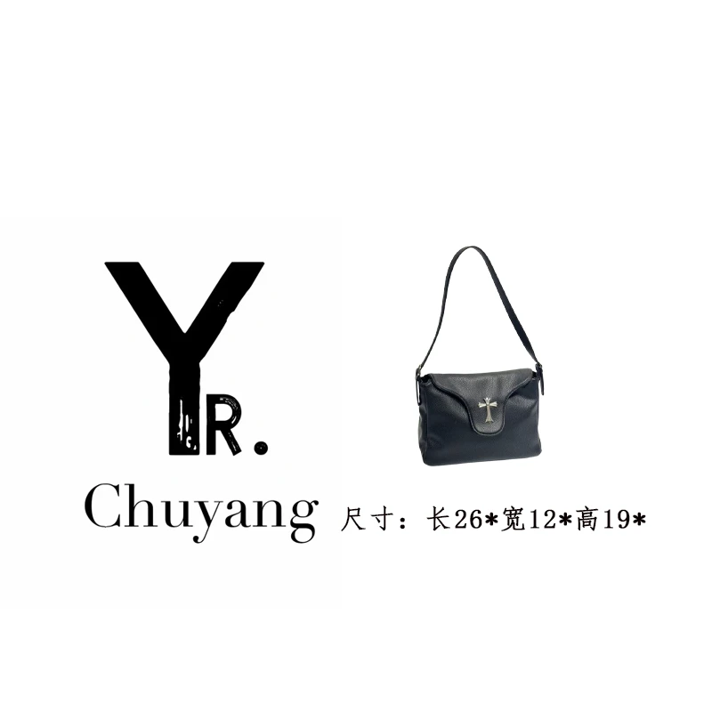 【初阳甄选】XKY-3302-黑色单肩款斜挎包单肩托特包设计师肩包