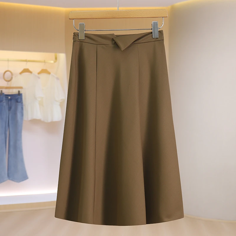 E585-伍莎服饰云仓百搭时尚新款半裙#QQS46E010D