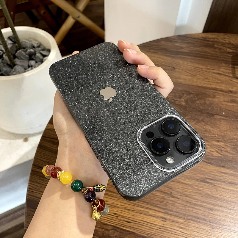 适用iPhone16e手机壳15创意14闪粉78Plus13/12/11ProXsmax小清新