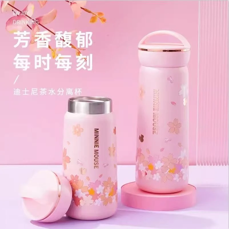 高颜值樱花保温杯不锈钢316便携2025水杯新款清新茶水分离杯子