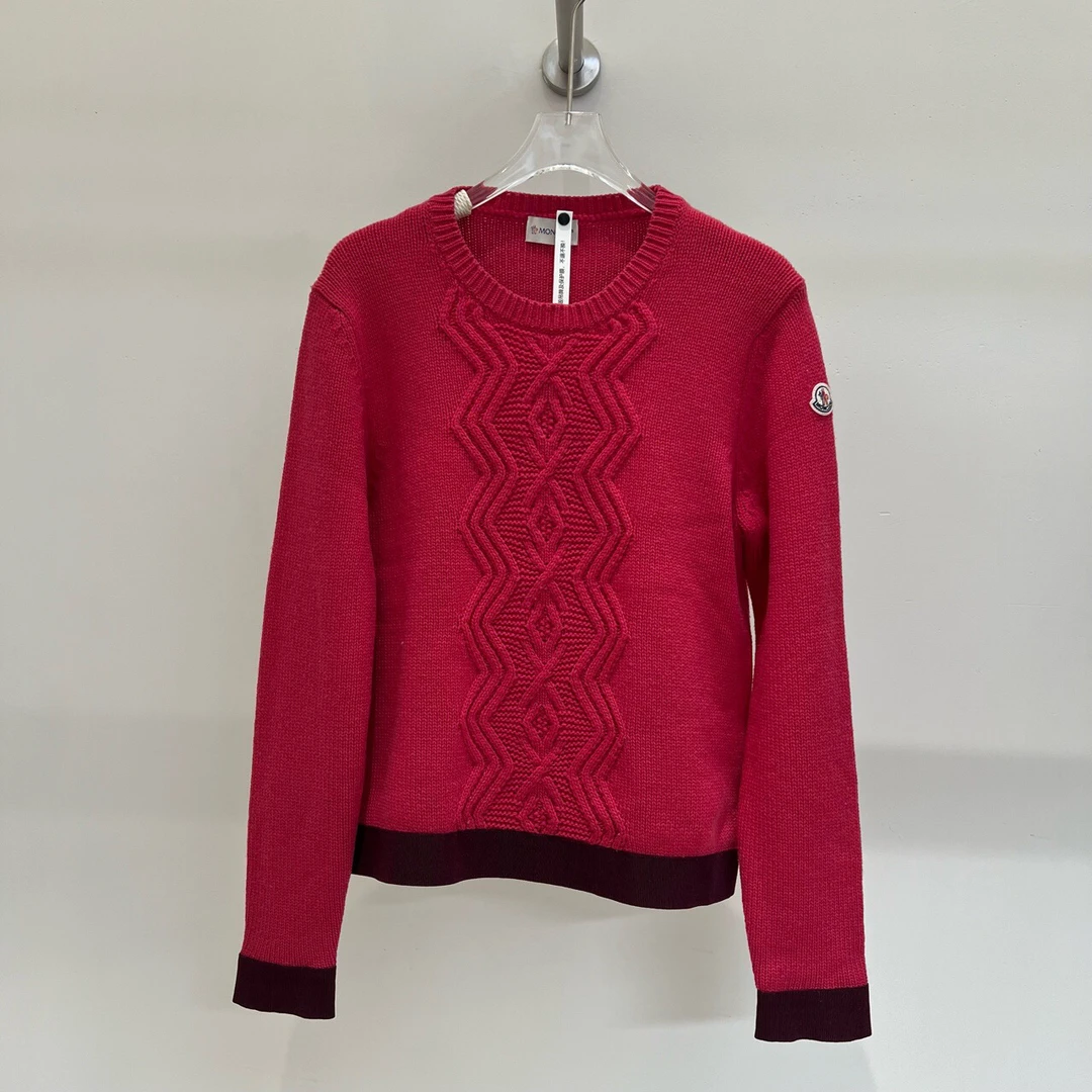 99新 MONCLER MO740 Moncler盟可睐 徽标羊毛毛衣S码原价5000