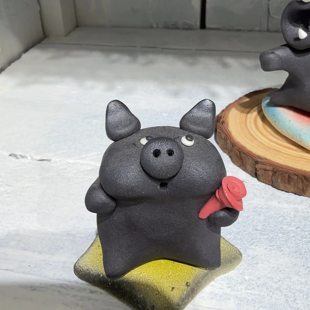 陶瓷手捏陶瓷摆件微瑕