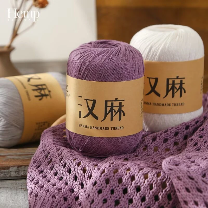 汉麻镂空叠穿夏季手工编织毛线