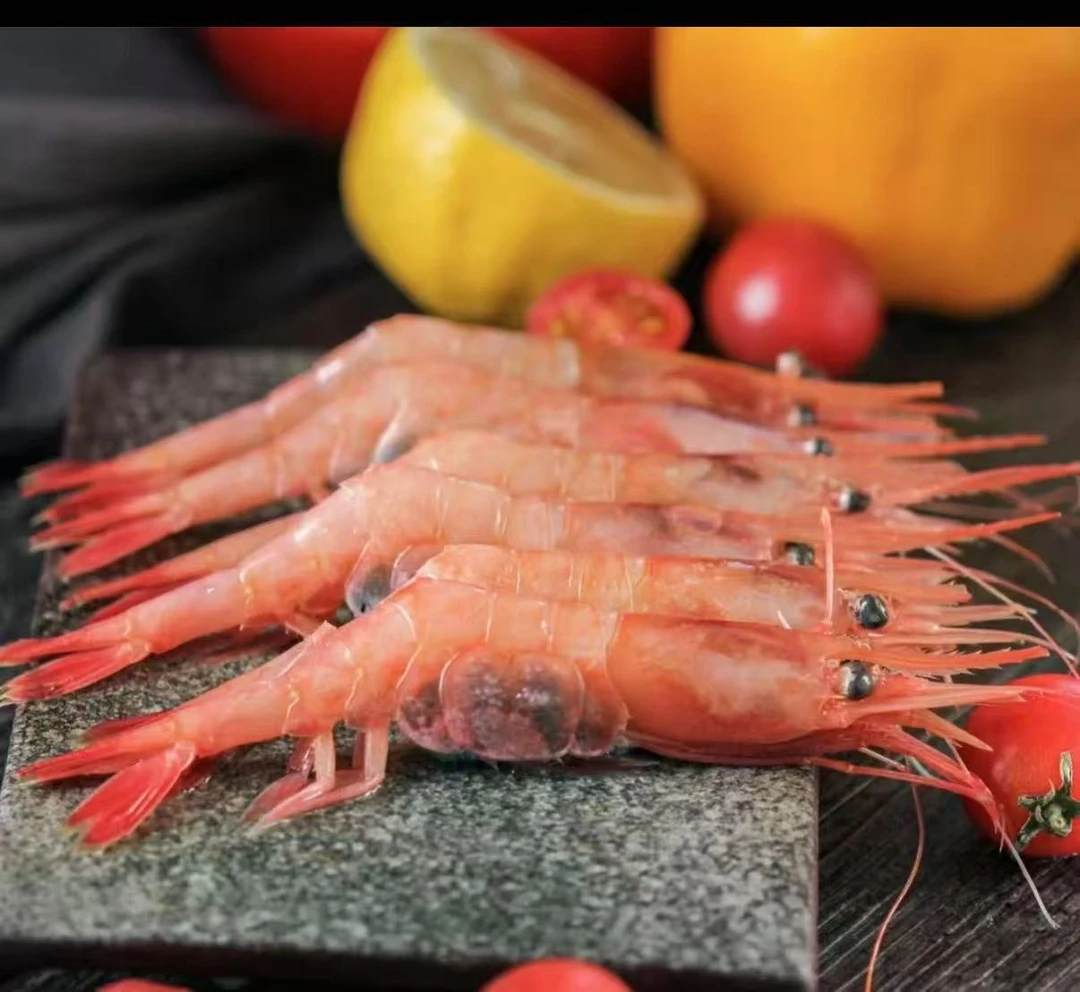 新鲜北极甜虾即食腹籽冰虾肉质鲜甜适合做寿司的海鲜