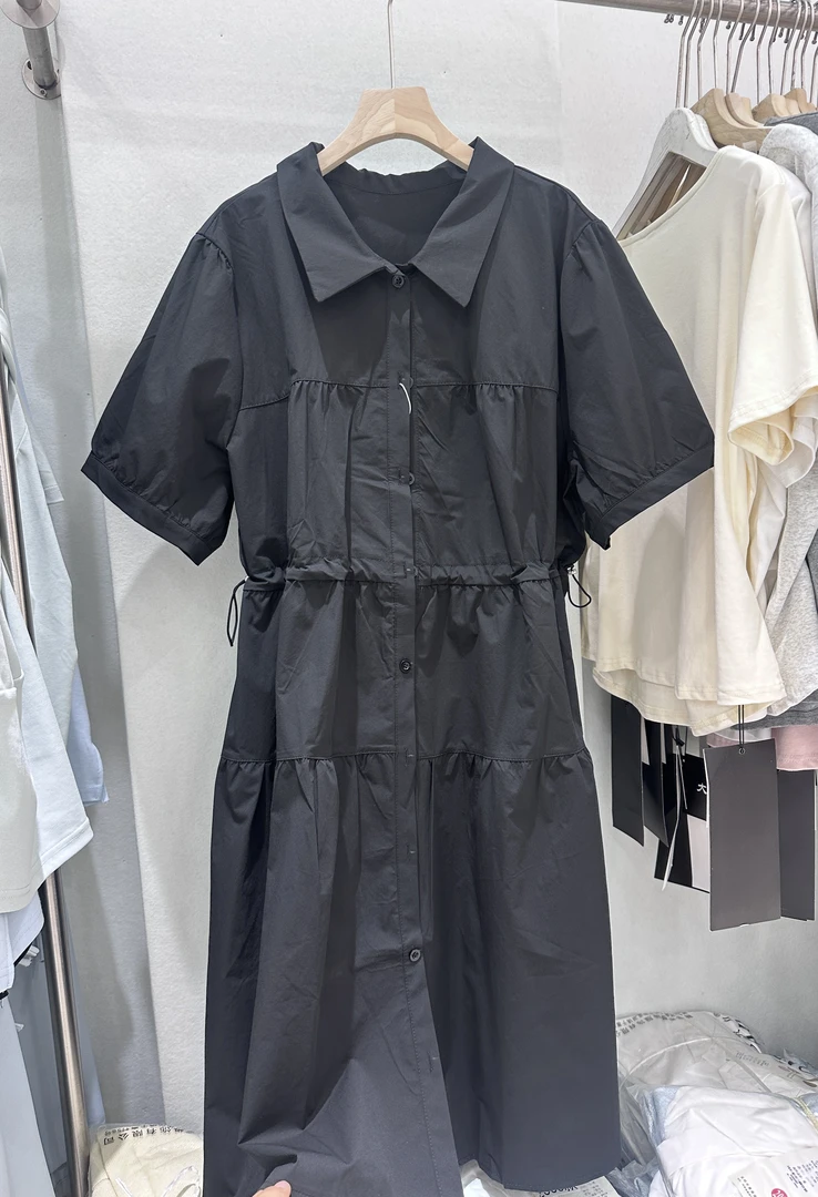 【李姑娘专属】6309韩版翻领衬衫连衣裙