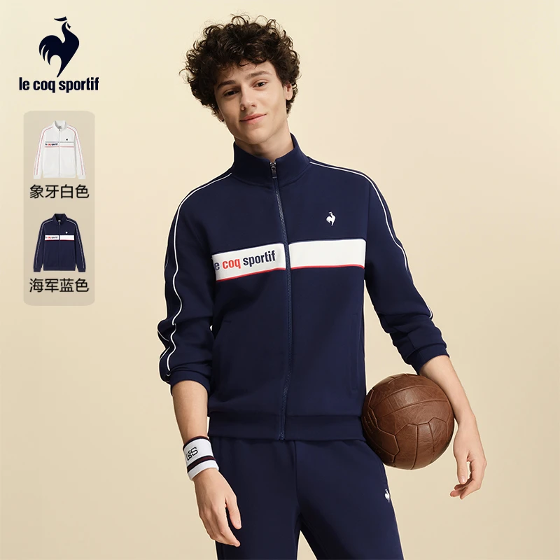 乐卡克法国公鸡25年秋季男女款时尚运动外套拉链开衫L253MCNTJK09