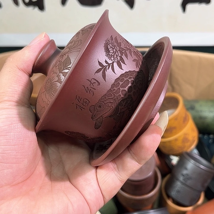 茶杯紫砂全手工紫砂主人杯