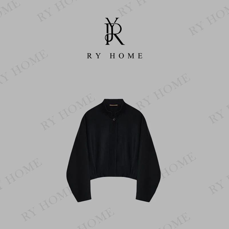 【容雨RYHOME】山羊绒＋绵羊毛立领短款毛呢外套253W2369