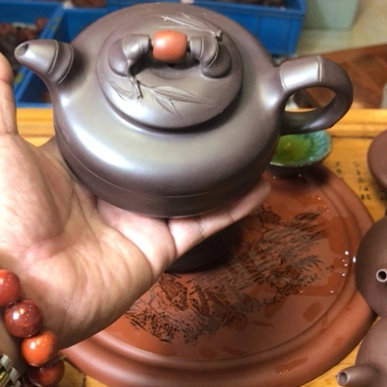 清***月茶壶紫砂紫砂壶茶壶