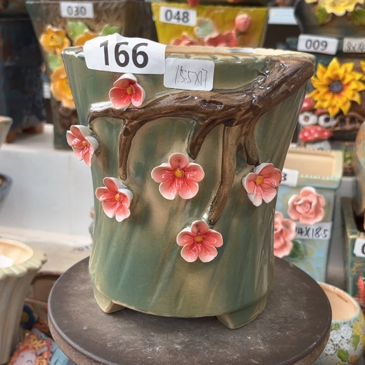 紫砂花盆粗陶材质多肉花盆