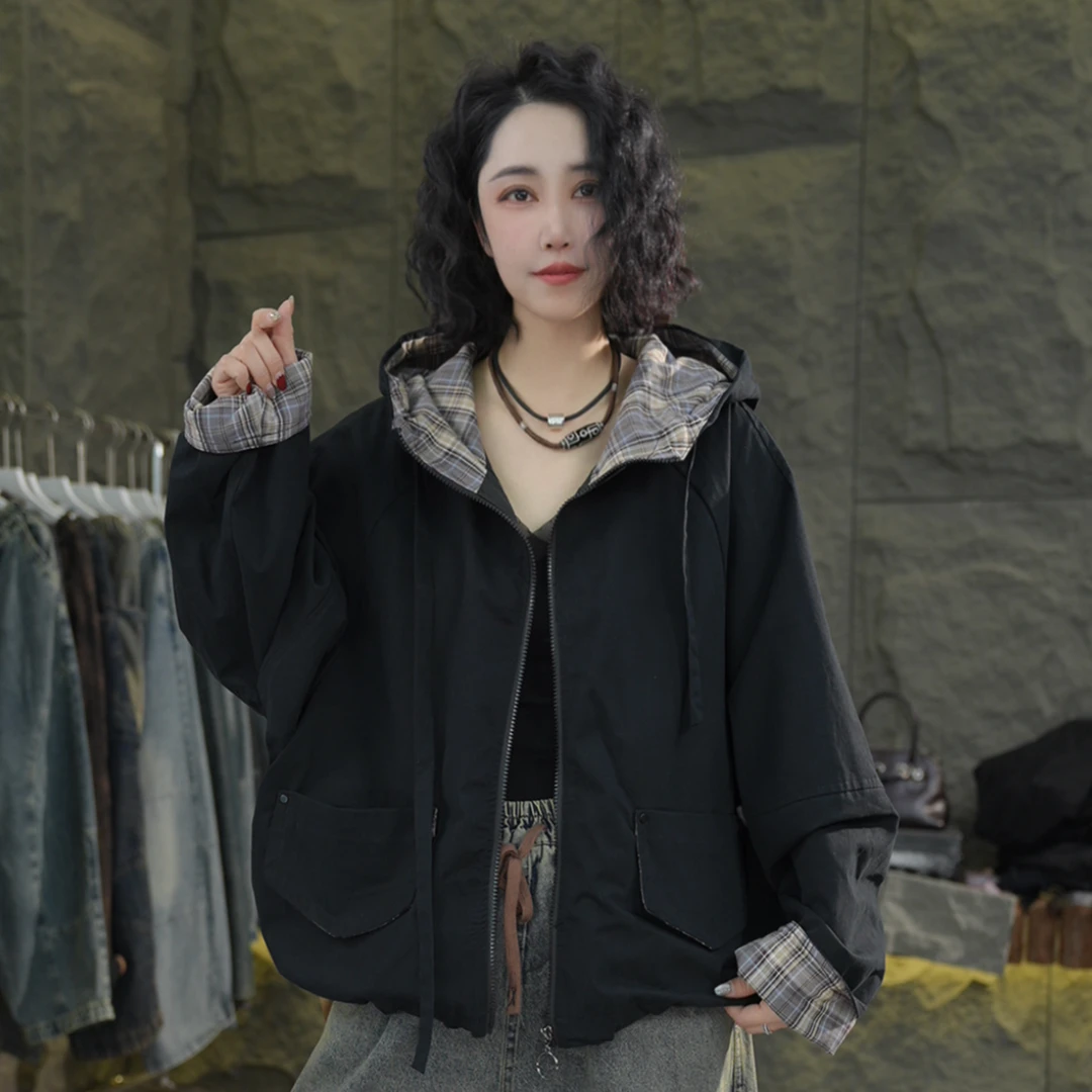 B82 春季新款外套慵懒风外套女宽松休闲长袖大版春秋外套