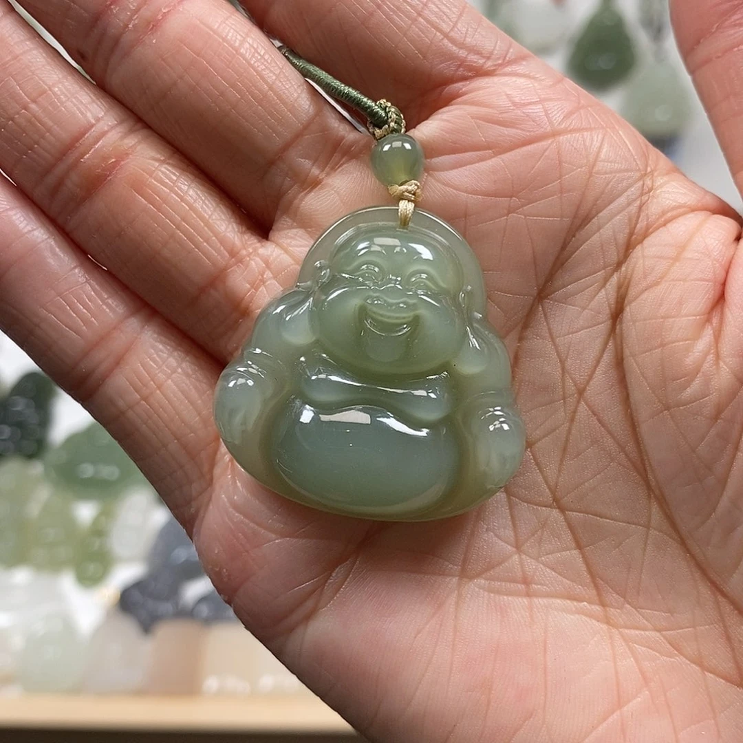 和田玉颈饰未镶嵌卡35