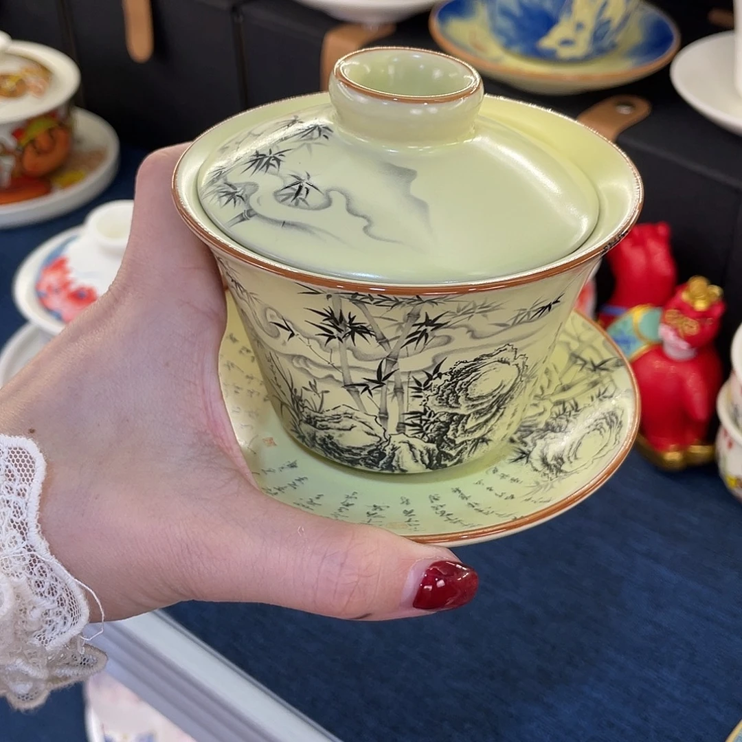 陶景德陶瓷盖碗茶具