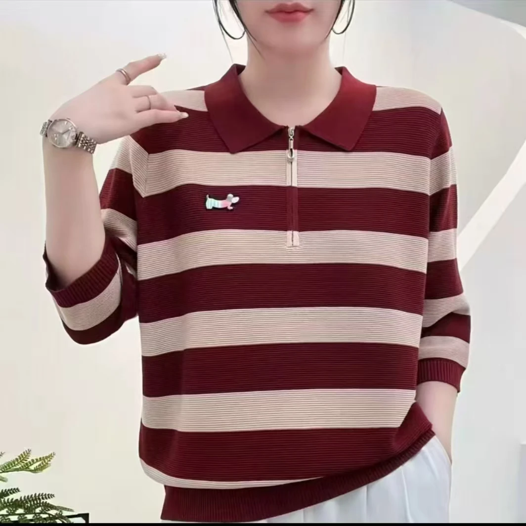 显瘦短袖常规款女针织衫打底衫轻奢上衣夏季气质百搭时尚针织上衣