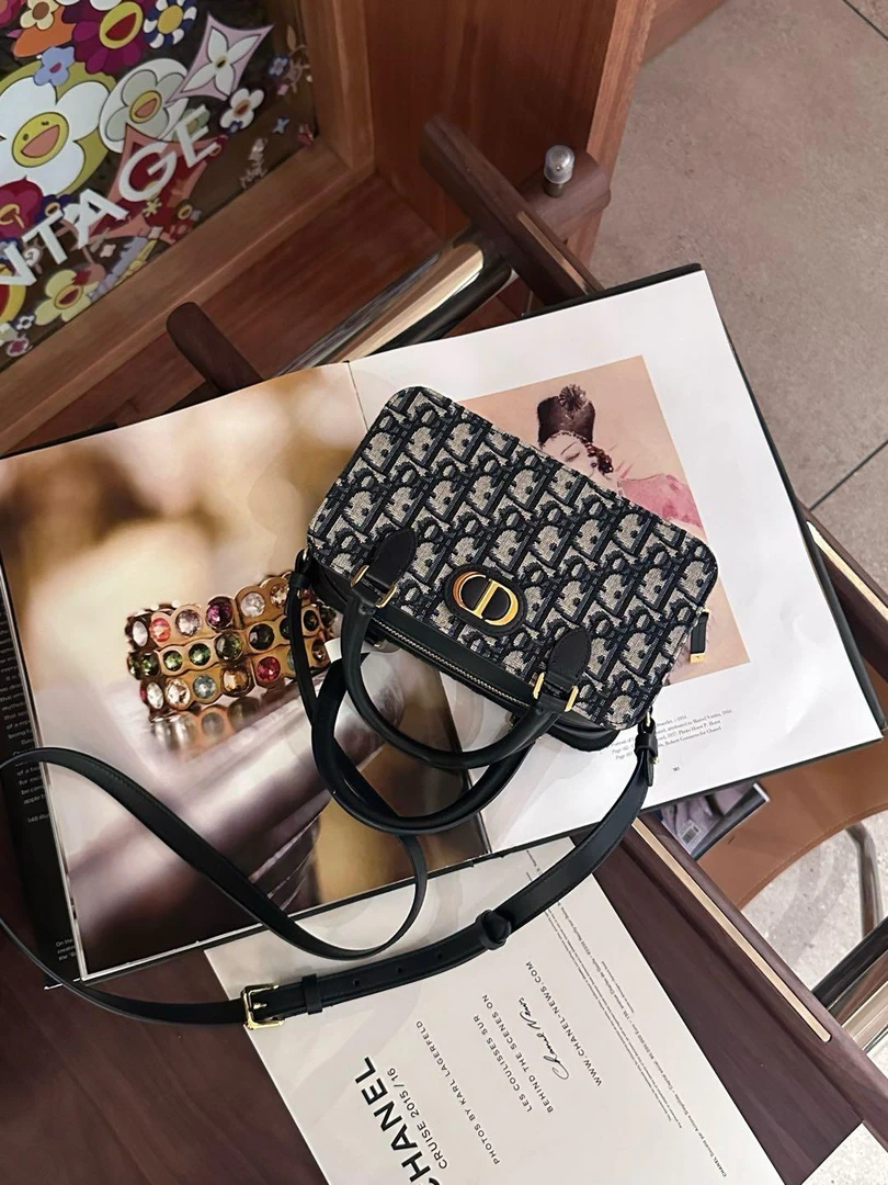 95新 DIOR/迪奥 2882 老花医生包手提包斜挎包