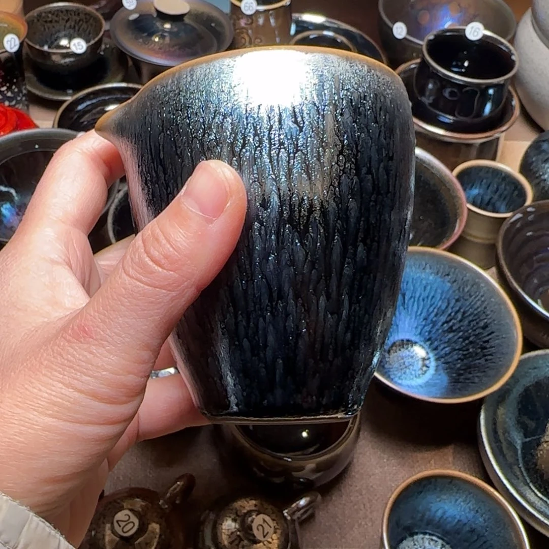 茶盏若叶百花薄胎公道