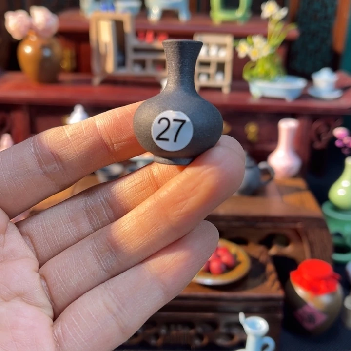 摆件微陶老王迷你花瓶