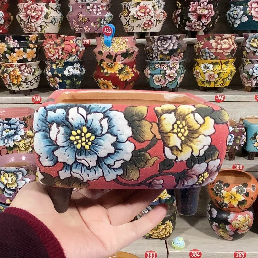 景德镇精品暮年美盆11.5/7.5/10