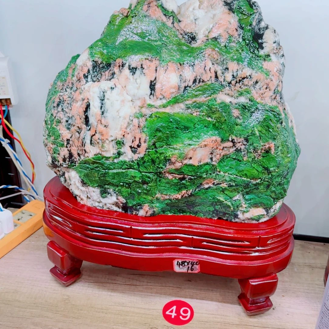 X***8石材青海七彩石摆件