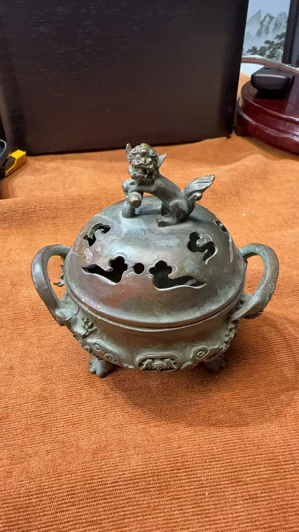 振中珍藏铜香炉摆件