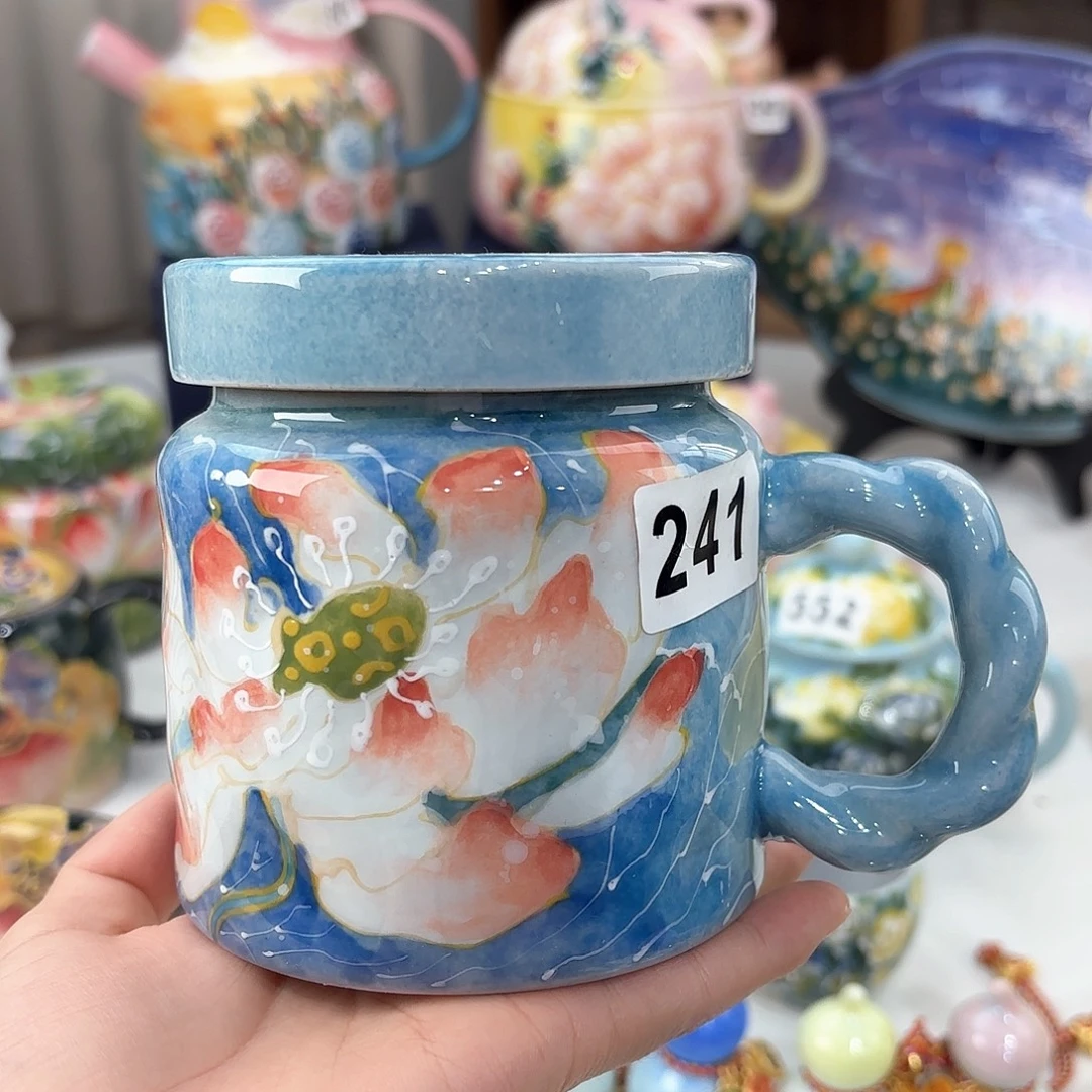 晚***享景德镇手绘高温釉下彩陶瓷茶具