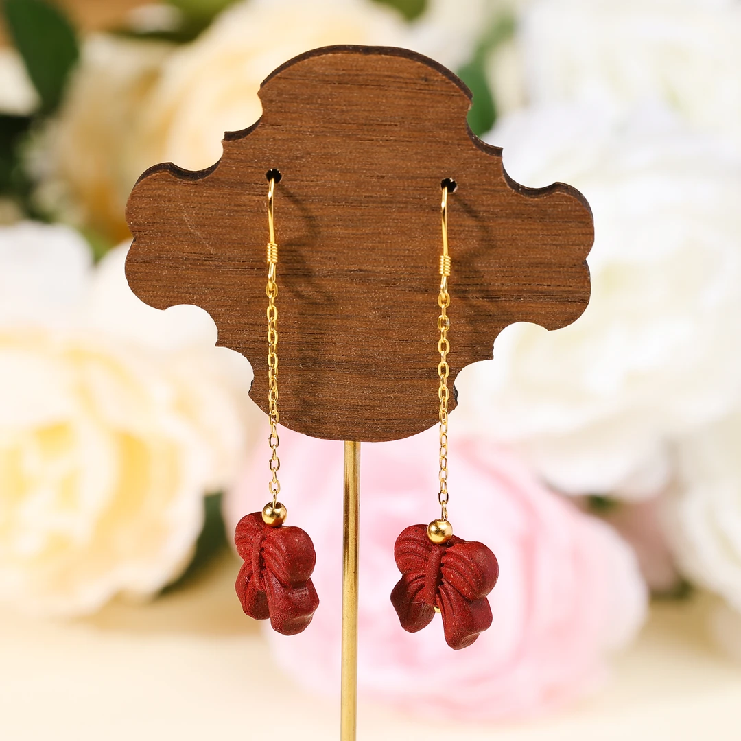 御颜玫瑰蝴蝶结耳坠hx0078zt5277