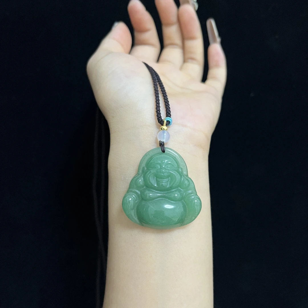 【雪莉珠宝】石英质玉东陵玉女士佛公吊坠【多样性发货】