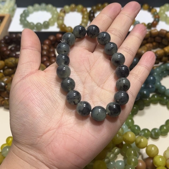 蛇纹石玉未镶嵌手链卡12