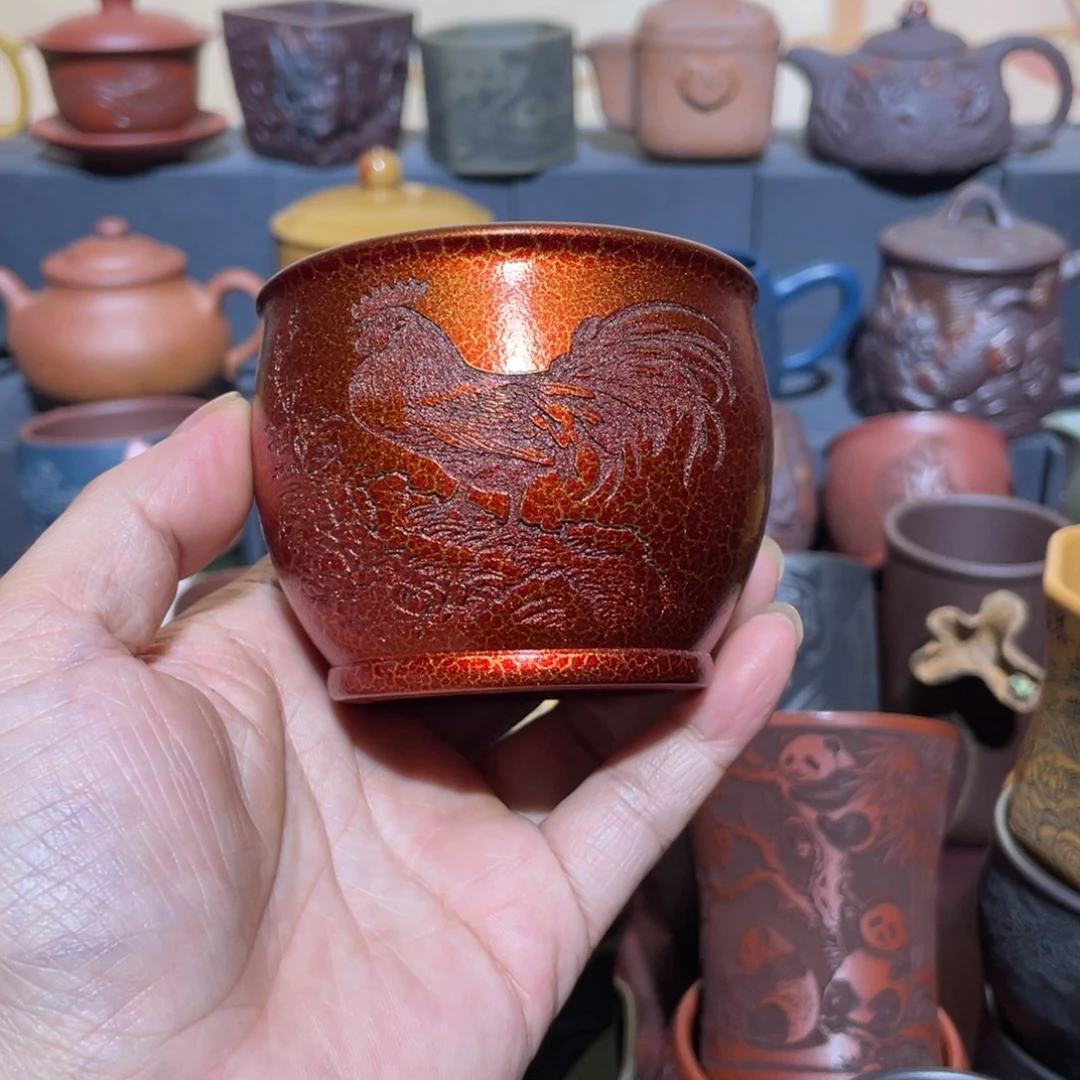 原矿紫砂手工主人杯
