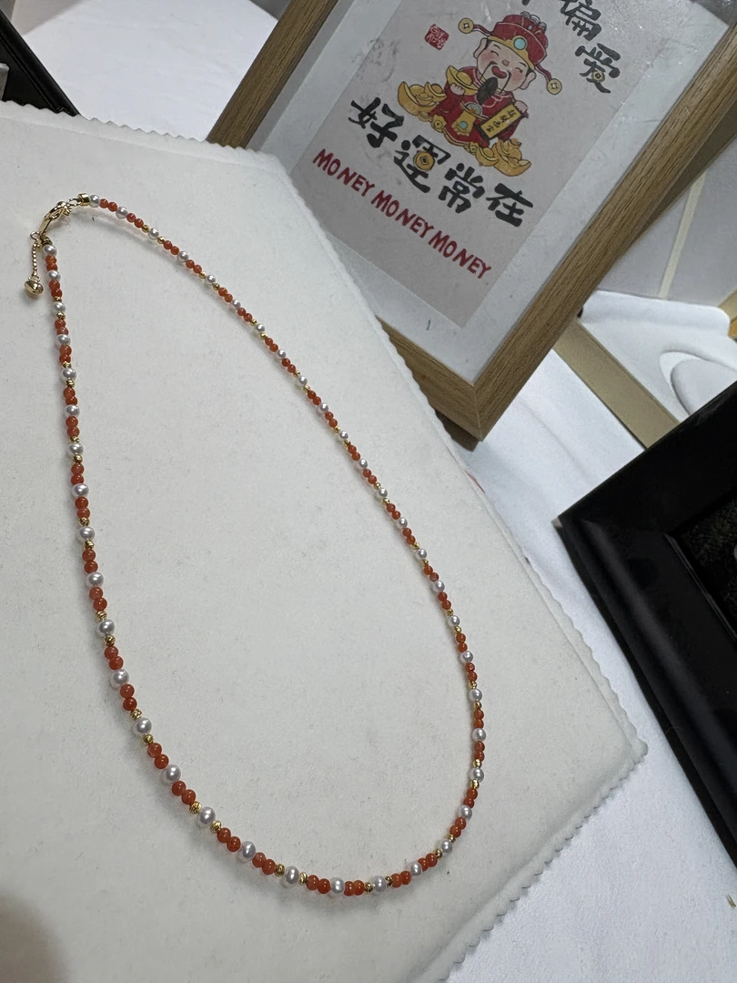 【新年好呀】DX35淡水极光珍珠3-4MM时尚百搭经典气质简约