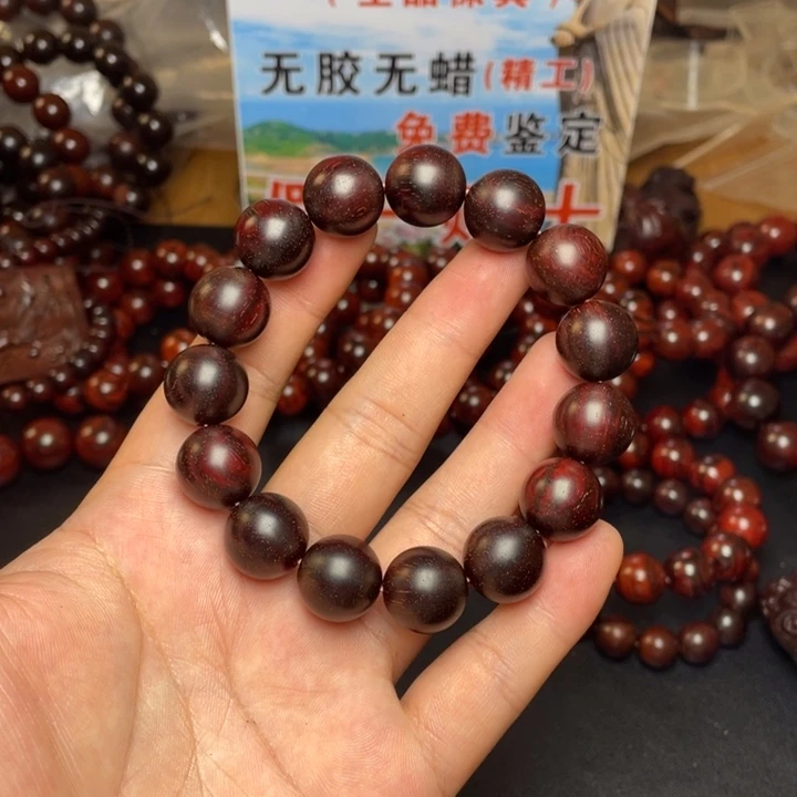棉***花手串/手链檀香紫檀（小叶紫檀）印度小叶紫檀1.5