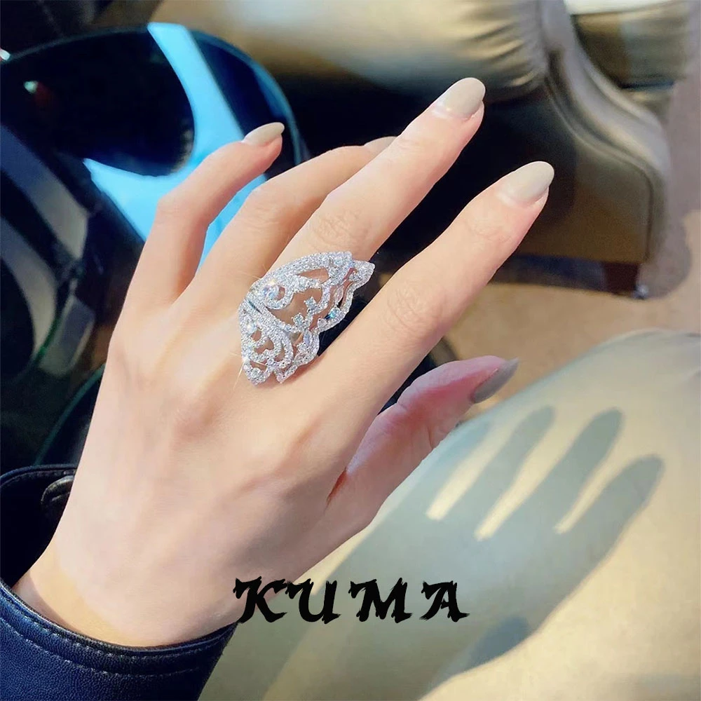 铜合金戒指 KUMA/新品蝴蝶半翅膀设计戒指