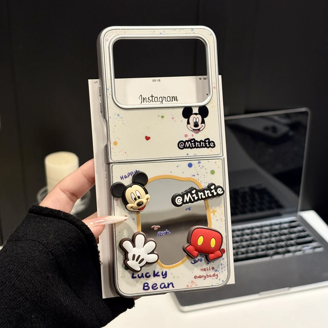 （华为NOVAflip系列）金属折叠适用华为novaflip手机壳彩色泼墨米奇