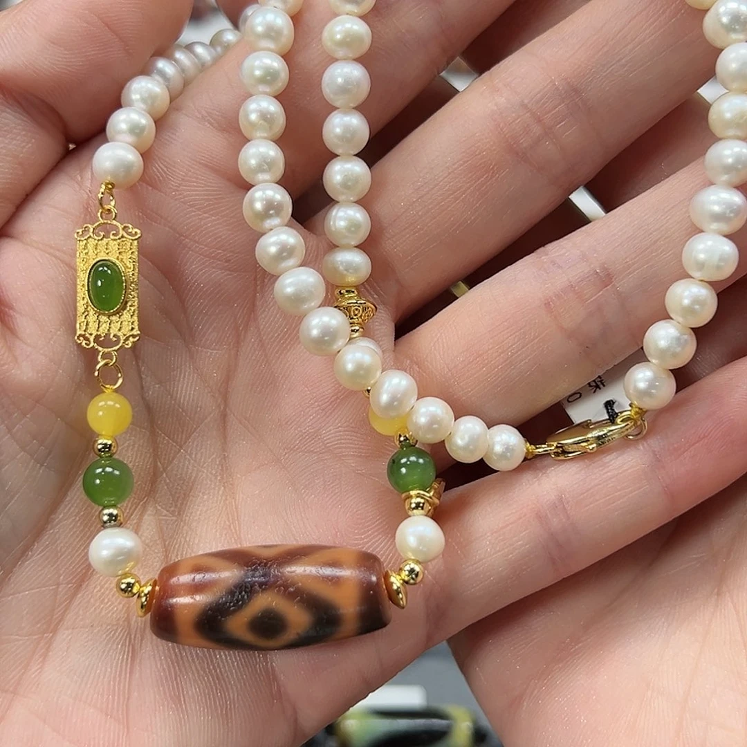 玛瑙/玉髓未镶嵌珠宝半成品小卢金刚三六九套链