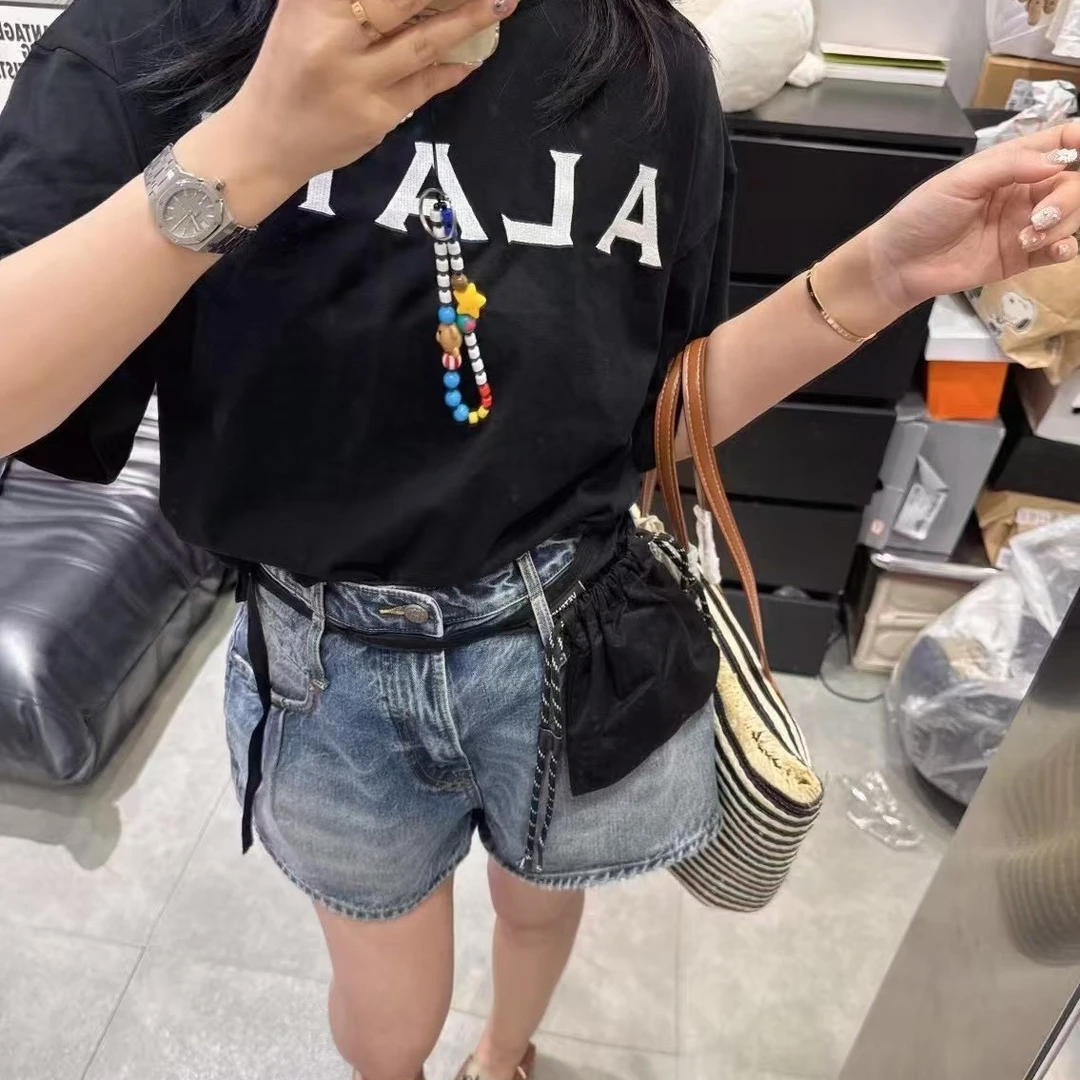 WEISU唯速夏季时尚高腰牛仔休闲短裤女百搭遮垮显瘦A字热裤57156